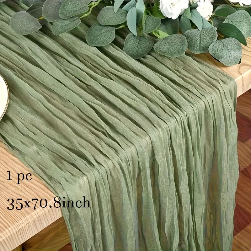 Crinkled Cheese Tablecloth for Stylish Boho and Holiday Decor