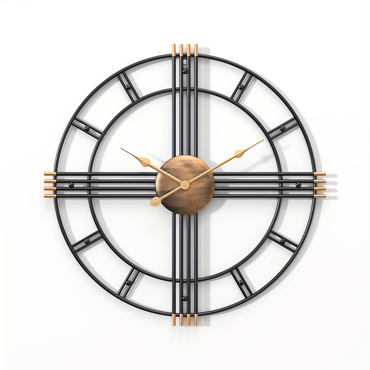 Geometric Harmony Wall Clock: Silent & Stylish Timepiece
