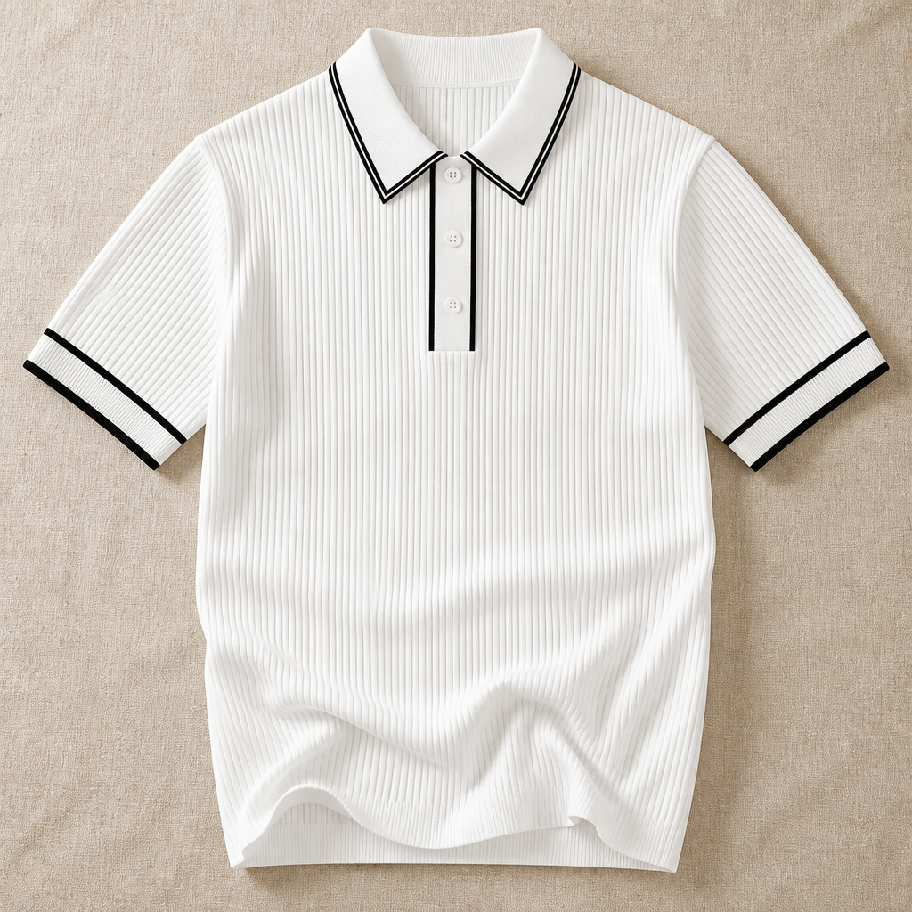 AeroStride™ – Breathable Lightweight Polo Shirt with Contrast Trim