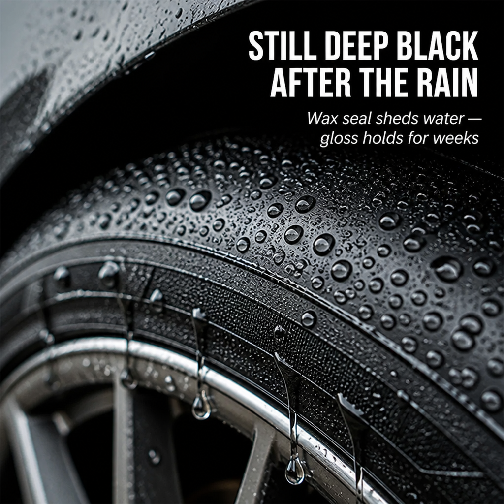 MidnightSheen™ — Revive Intense Black Tire Shine That Withstands Sling, Rain & UV Fade