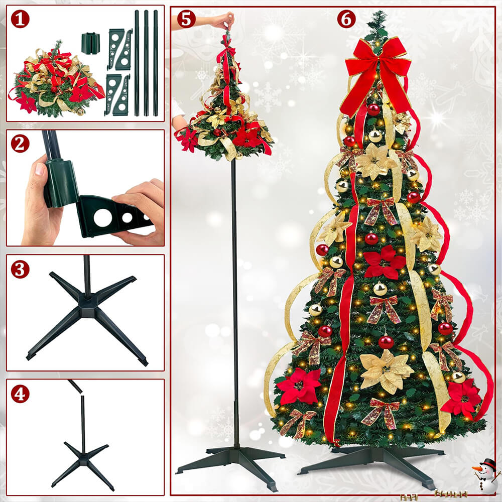 FiraLuxe™ Folding Christmas Tree — Effortless Holiday Glow That Sparks Joy Instantly