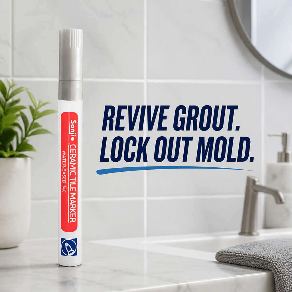 PureSeal™ Grout Renewal Pen — Instantly Revive Grout and Lock Out Mold for a Spotless, Proud Home