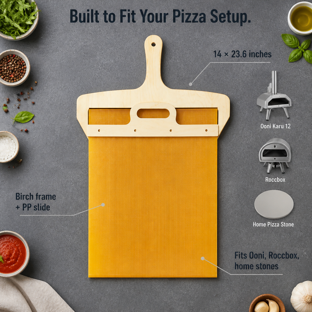 GlizzaGlide™ — Launch Perfect Pizzas with Effortless, Mess-Free Precision Every Time