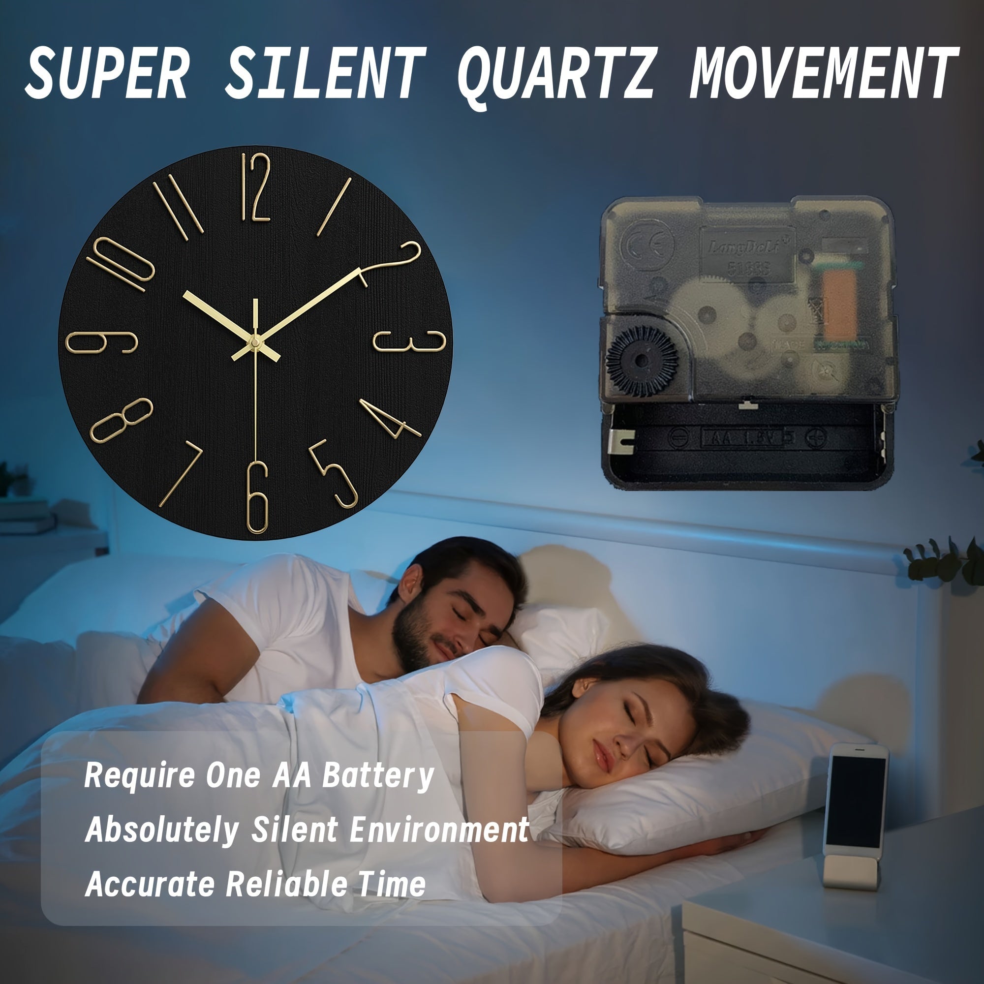 AuraTime - Elegant Round Wall Clock with Stylish Rimless Design