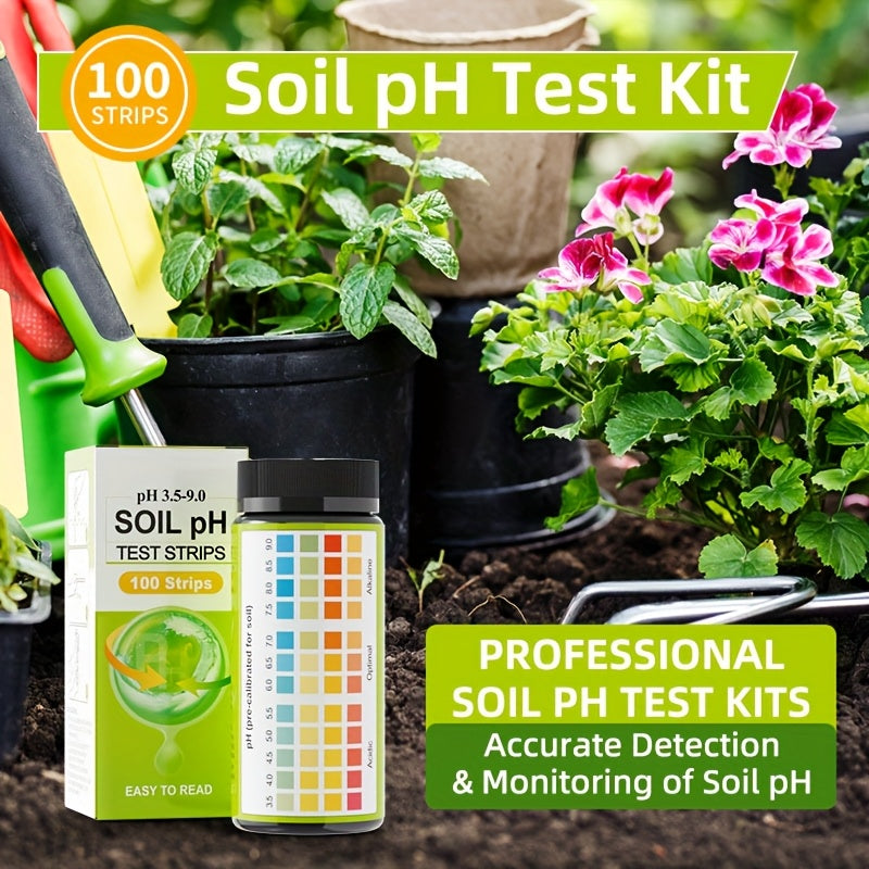 EcoTest – 100 Soil pH Strips for Perfect Garden Health