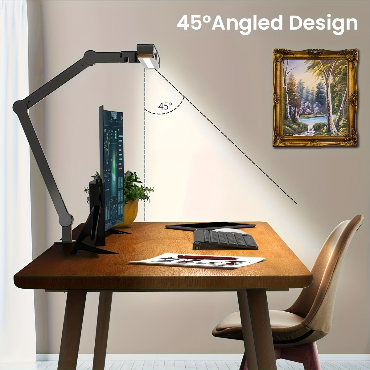 LumosFlex – 24W Adjustable LED Desk Lamp with Versatile Clamp