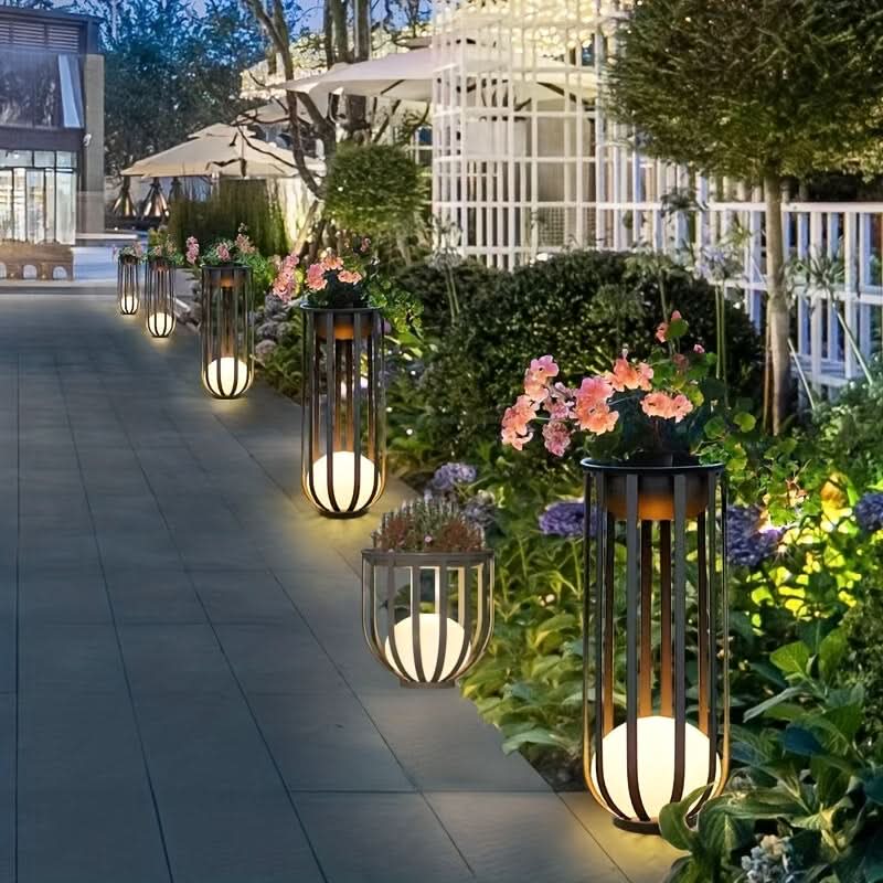 Remote-Controlled Solar Garden Light for Outdoor Use