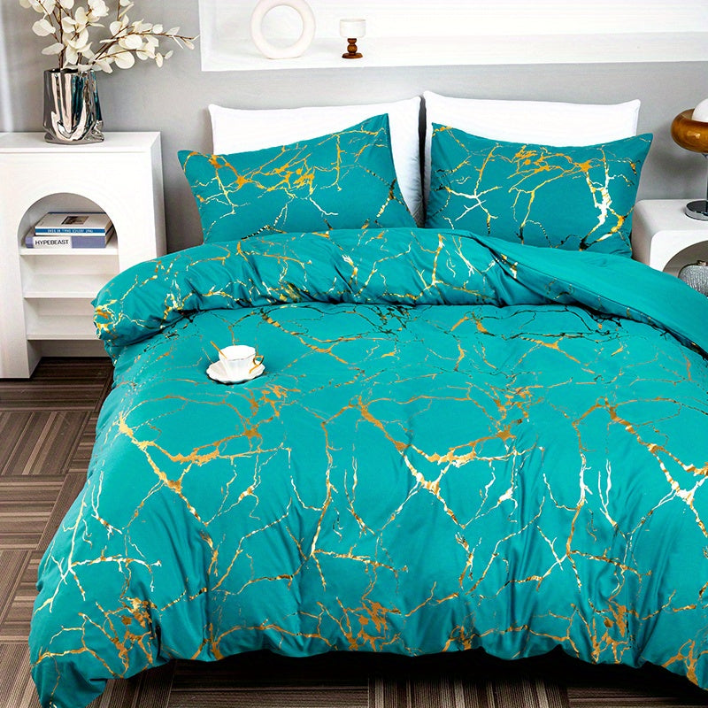 LuxeGleam – Elegant Golden Foil Bedding Collection