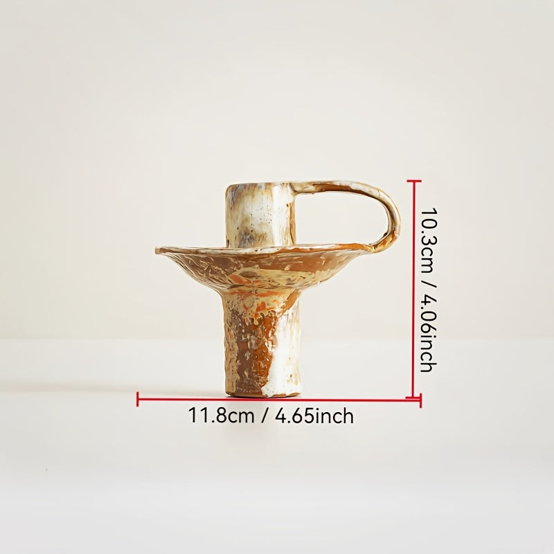 Vintage Elegance – Artisan Ceramic Candle Holder