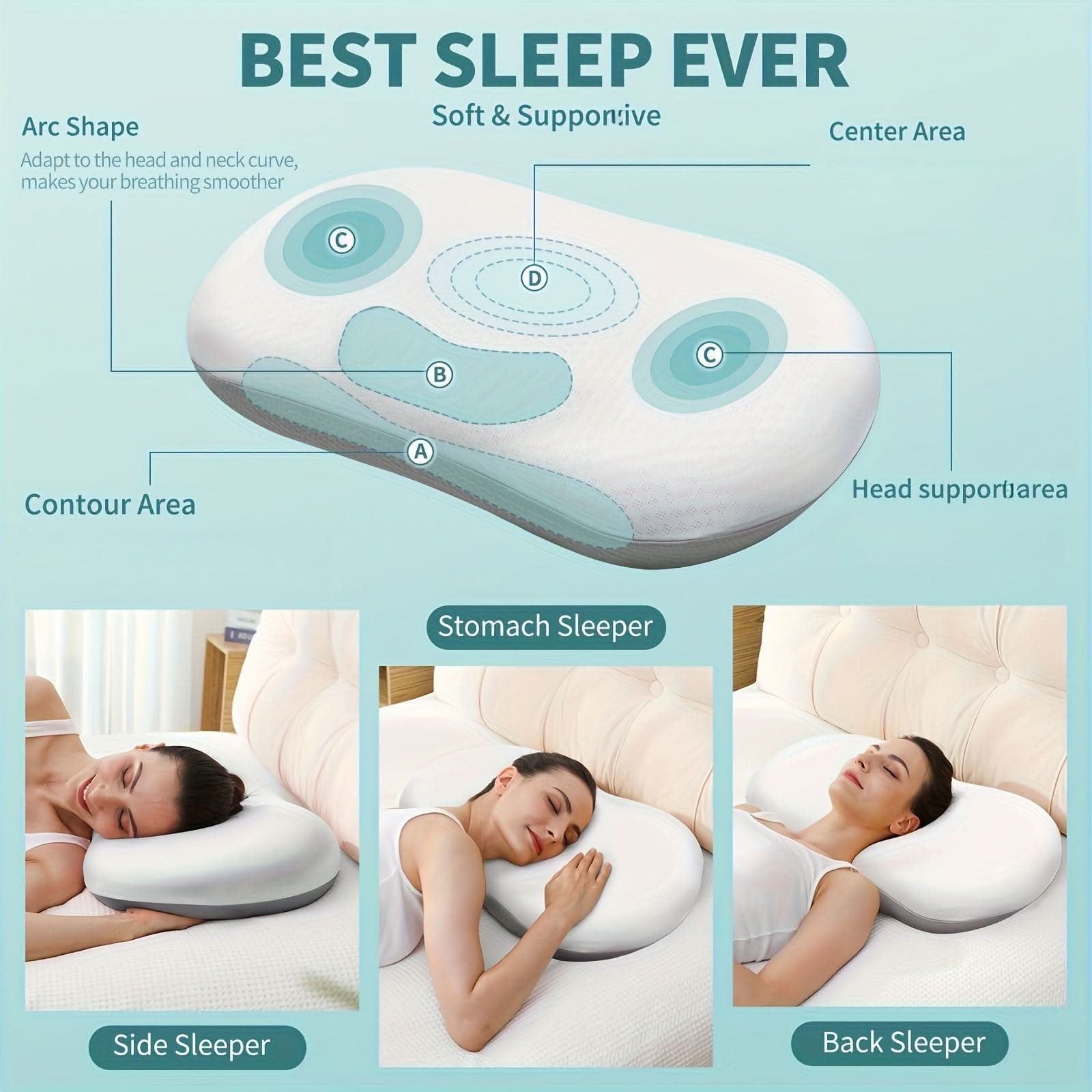 Cooling Cervical Pillow for Comfortable Sleep and Relaxation