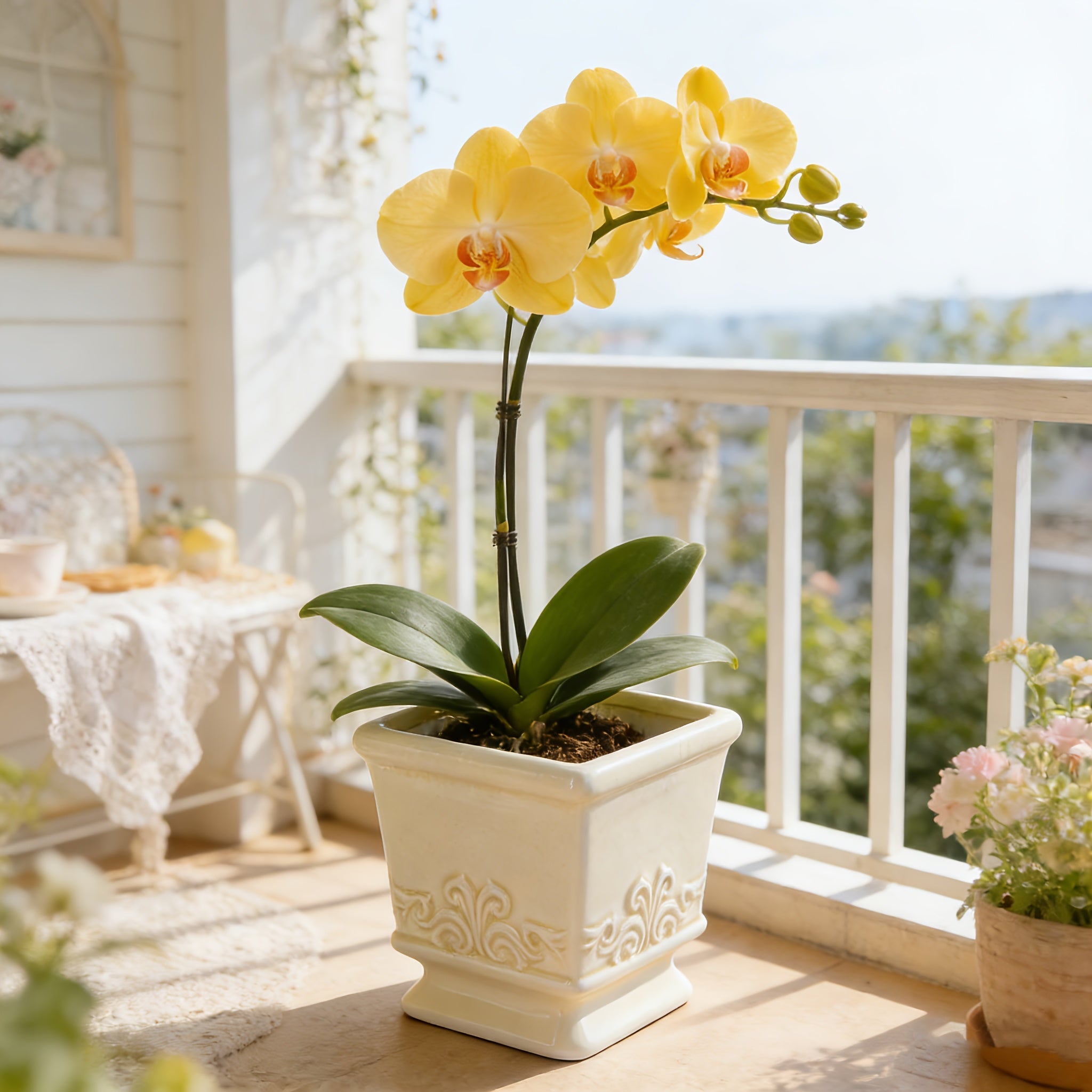 Rustic Elegance – Chic Ceramic Planter for Indoor Greens