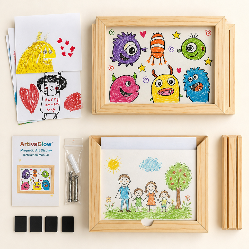 ArtivaGlow™ — Display, Swap & Store Every Drawing Your Kid Is Proud Of