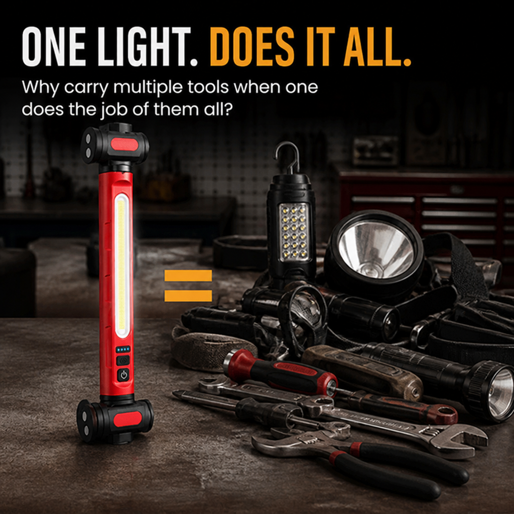 LumiPro™ Magnetic LED Light — Hands-Free Brilliance That Powers Every Project
