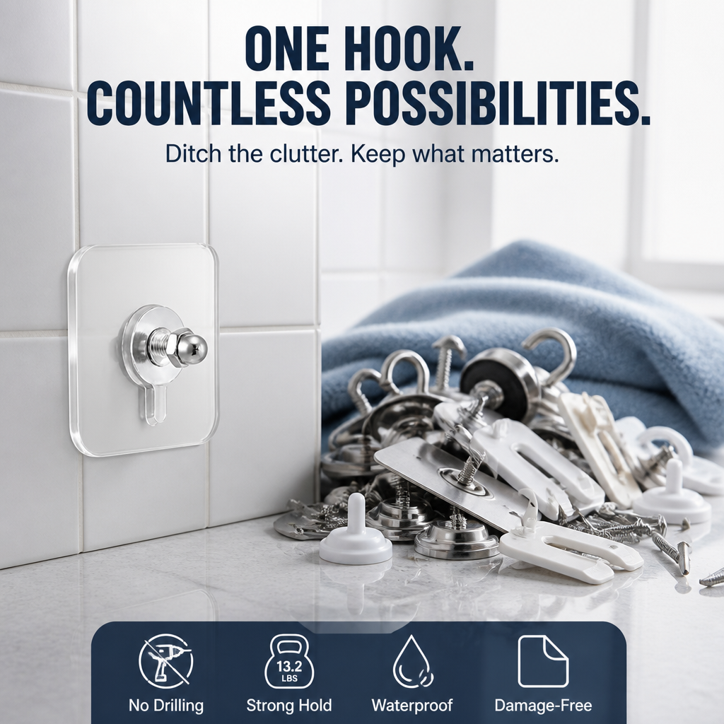 SureHold™ Hooks — Instantly Command Your Space with Effortless, Rock-Solid Order