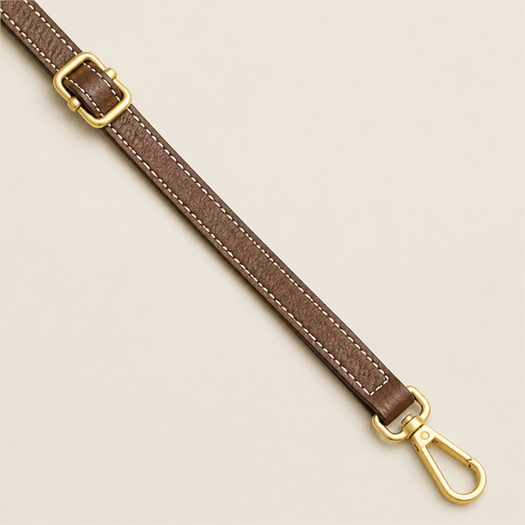 ArloVita™ – Classic Saddle Crossbody Bag with Contrast Trim & Gold Hardware
