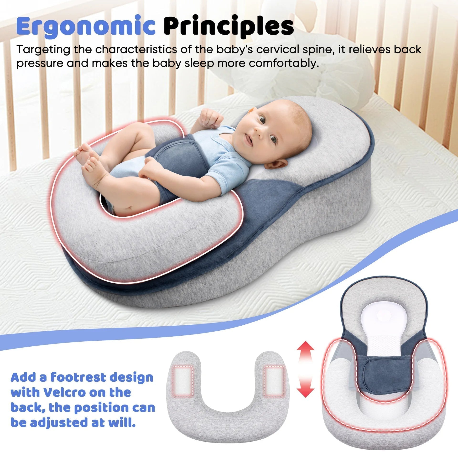 Uplifted Comfort Baby Lounger for Newborns and Infants