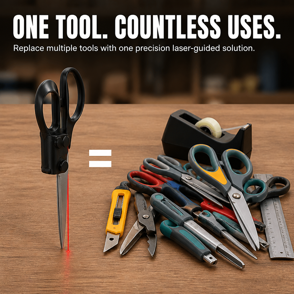 LaserEdge™ Pro Scissors — Cut Perfectly Every Time with Effortless Confidence