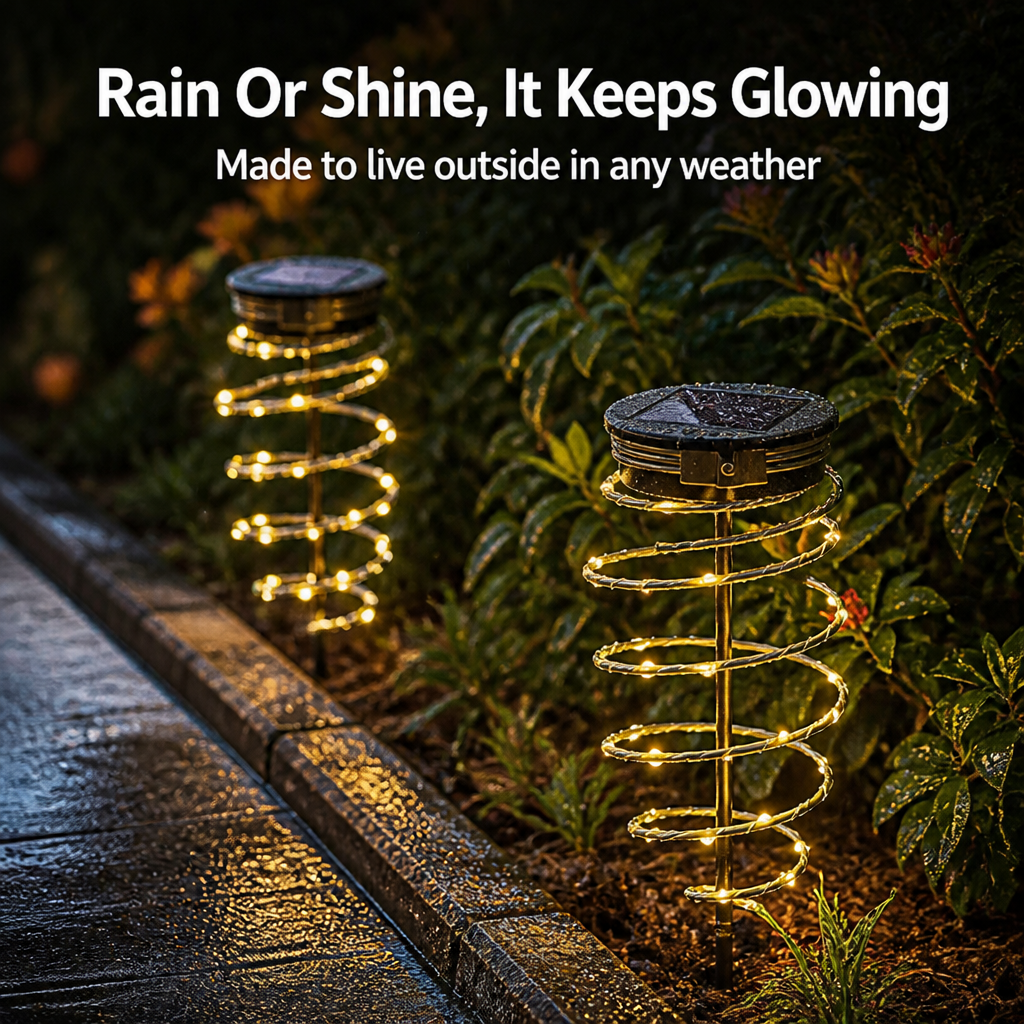 LumeSpiral™ — Transform Your Evenings with Effortless, Golden Outdoor Glow