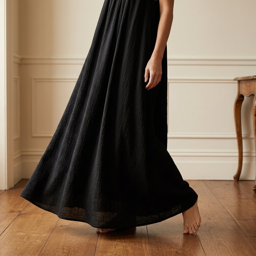 SilkenAura™ – Flowy Soft-Stretch Dress with a Second-Skin Feel