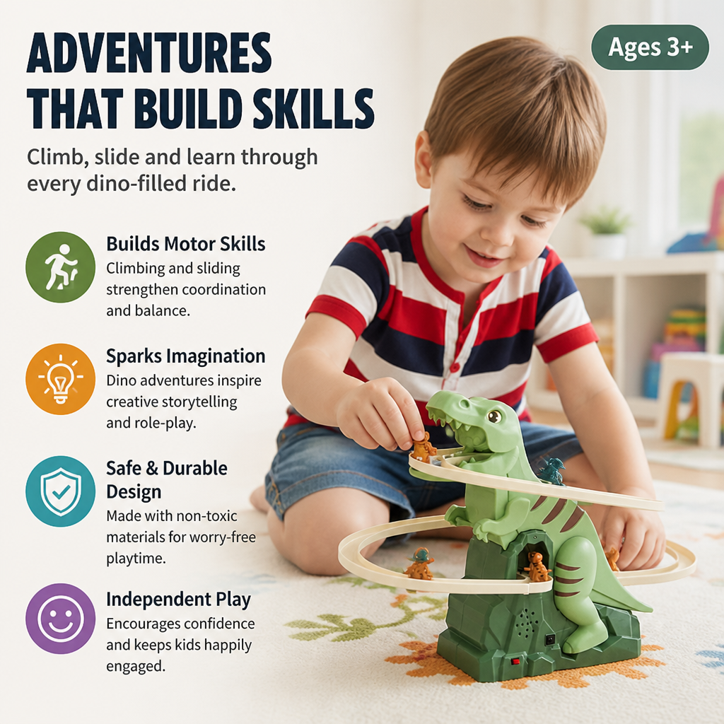 PrestoRex™ ThrillSlide — Ignite Your Child’s Confidence with Every Heart-Pounding Dino Adventure