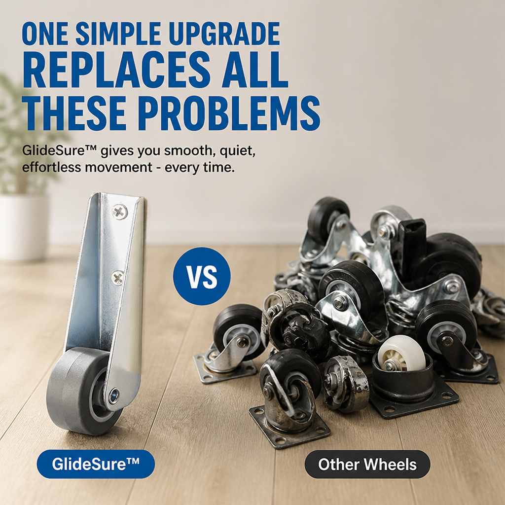 GlideSure™ — Transform Your Furniture Into a Whisper-Quiet, Effortless Mover