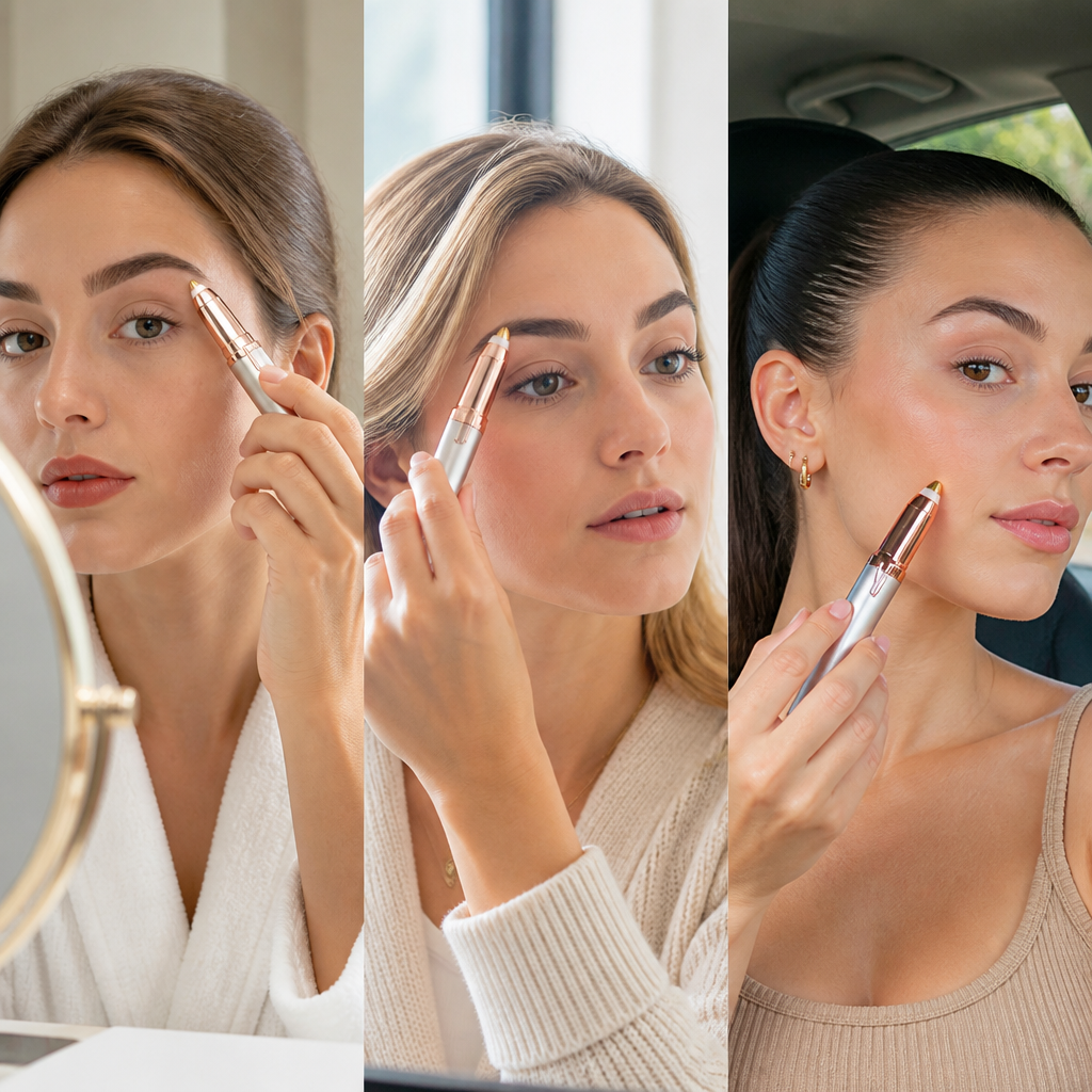 SleekLine™ 2-in-1 Brow Sculptor & Facial Hair Remover — Command Perfect Brows and Silky Smooth Skin Anytime, Anywhere