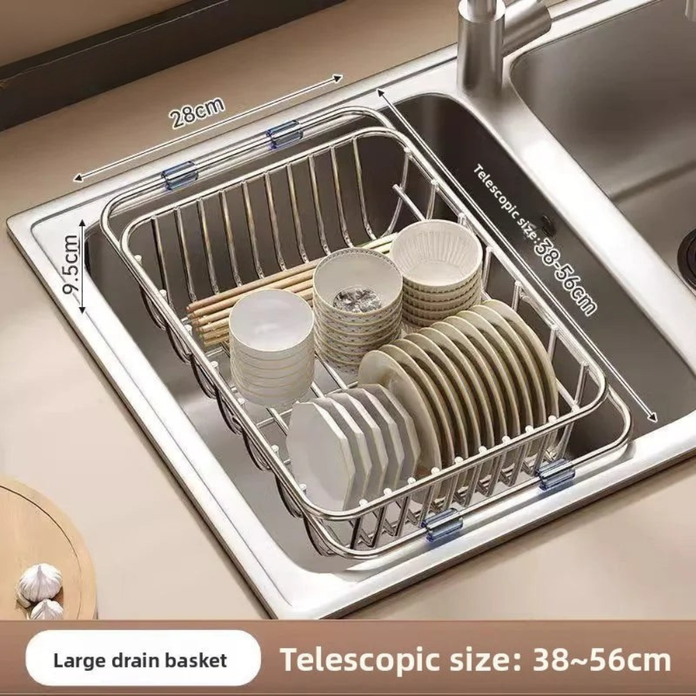 Telescoping Sink Drain Basket for Efficient Water Flow