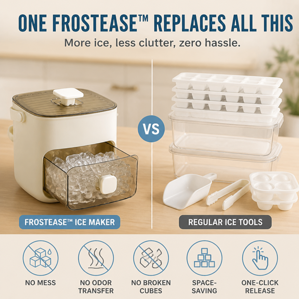 FrostEase™ — Effortless Ice, Pure Chill, Zero Mess Every Time