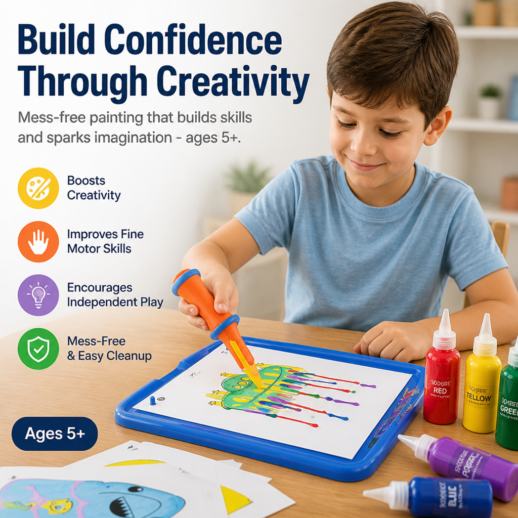ColorBeam™ — Ignite Your Child’s Confidence with Mess-Free Rainbow Masterpieces