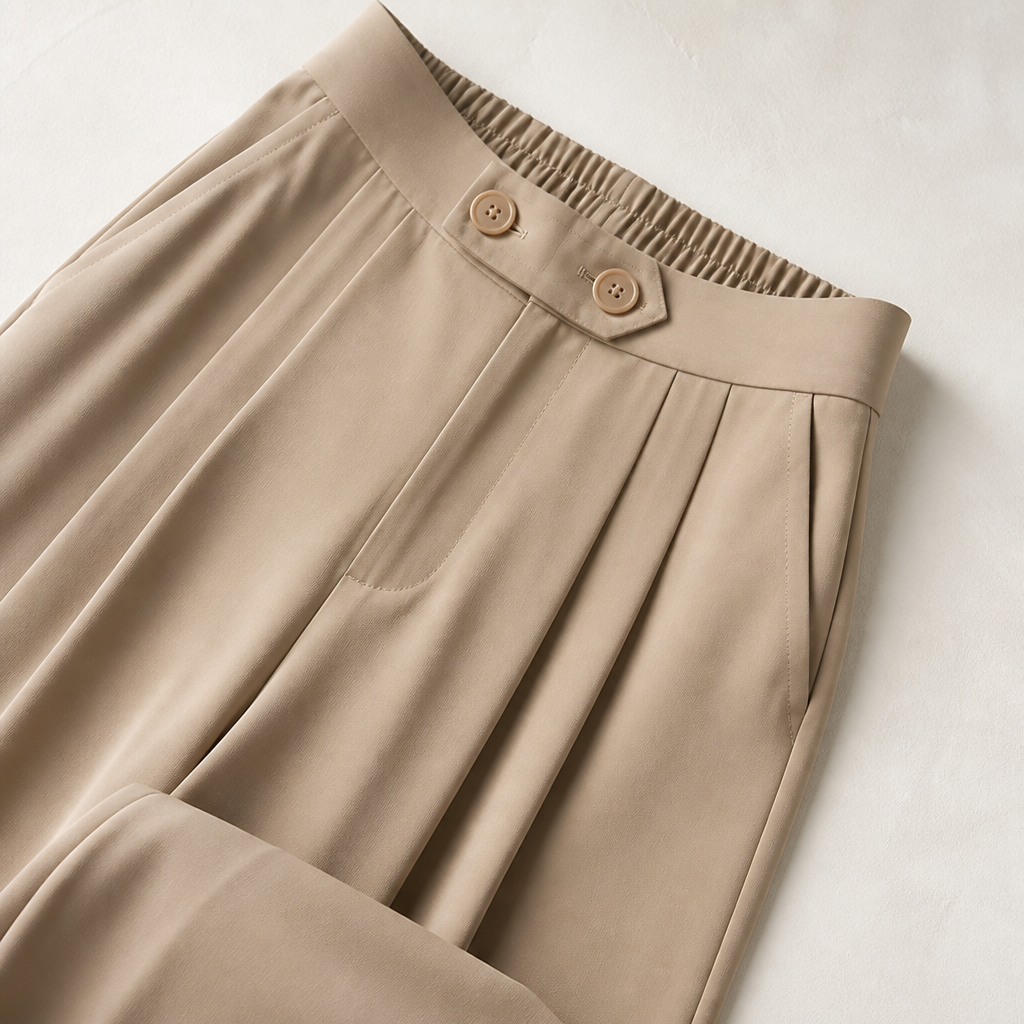 VelaCurve™ – High-Waist Wide-Leg Plus Size Pants with Wrinkle-Free Stretch