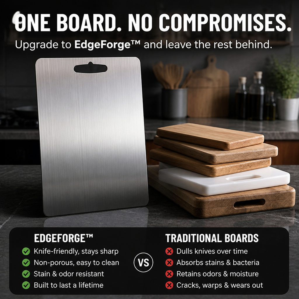 EdgeForge™ — Keep Your Knives Sharp and Your Kitchen Spotless with Effortless Prep