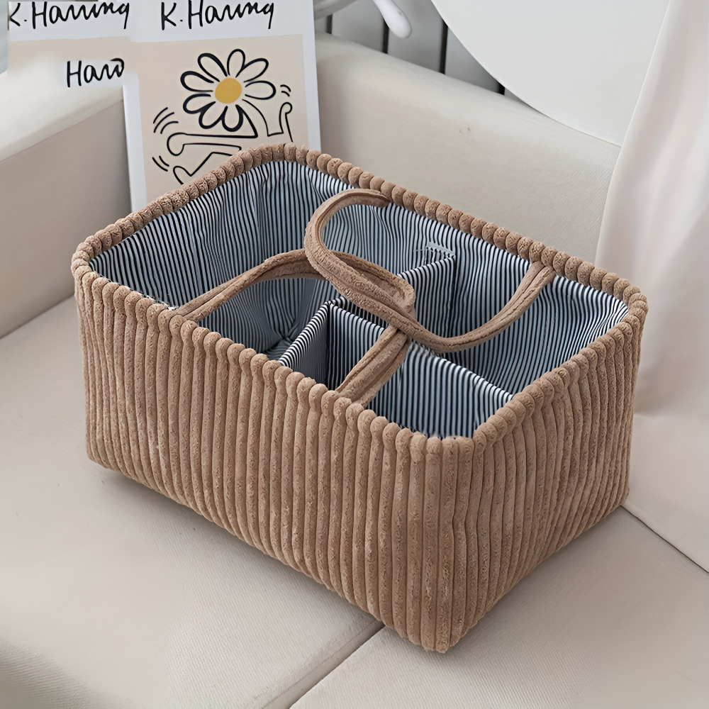 Storage Basket | Open Frame | Fabric Bin That Holds Shape | HomeCaddy