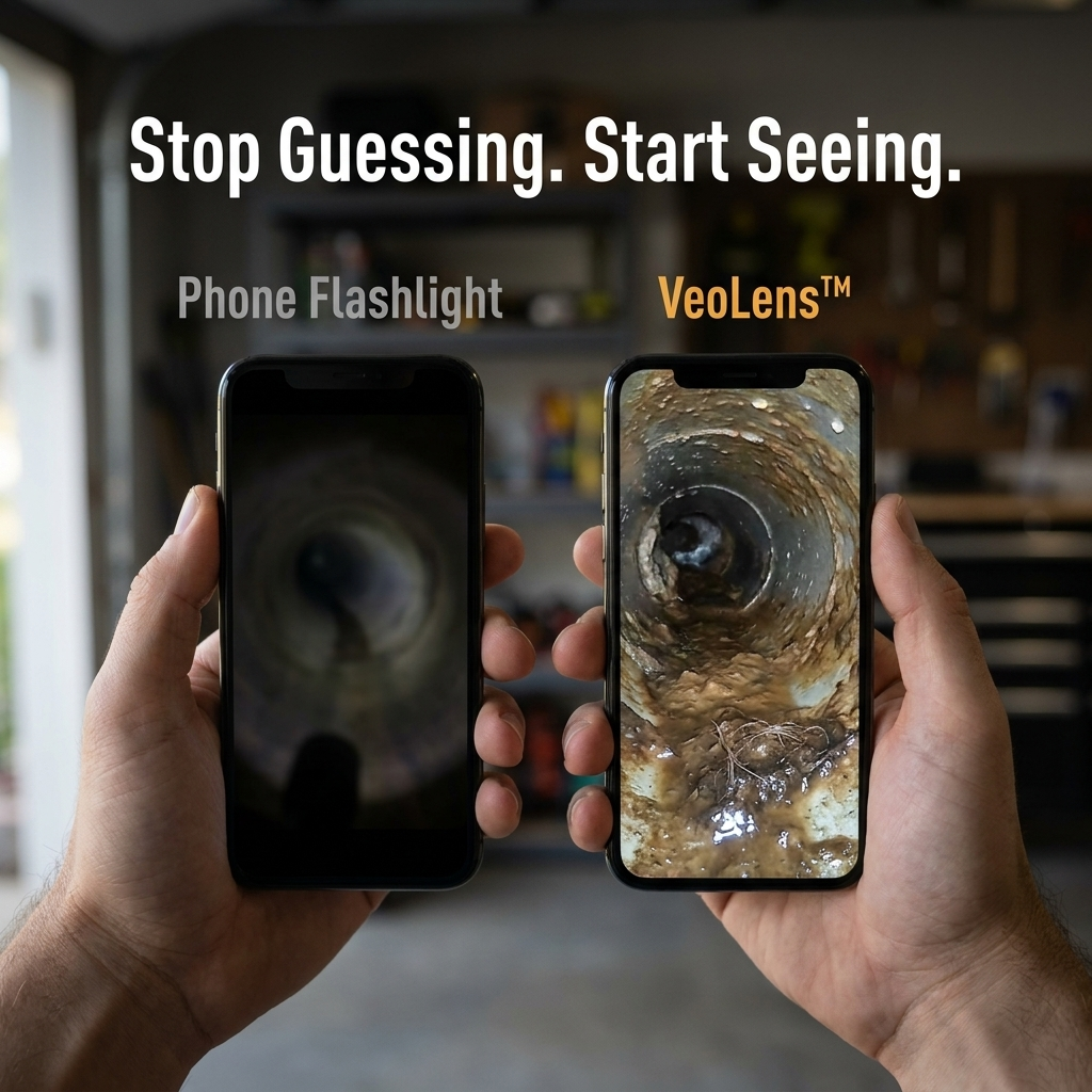 VeoLens™ — View Inside Walls, Drains & Engines Without Dismantling Them