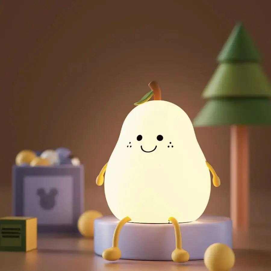 Teardrop-shaped silicone night lamp