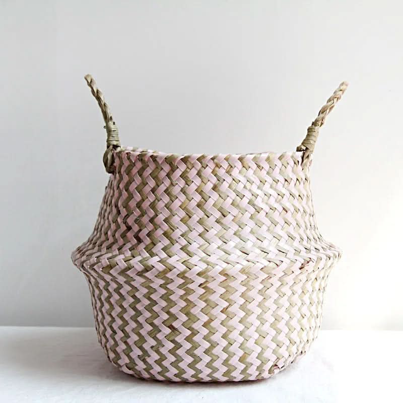 Wicker Storage Basket - Bohemian Style Organizer