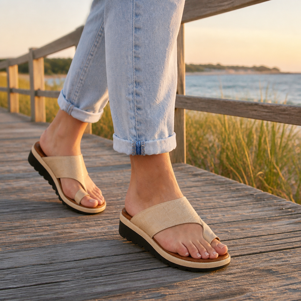 Solivra™ – Wedge Sandals for Bunion Relief with Toe-Aligning Strap