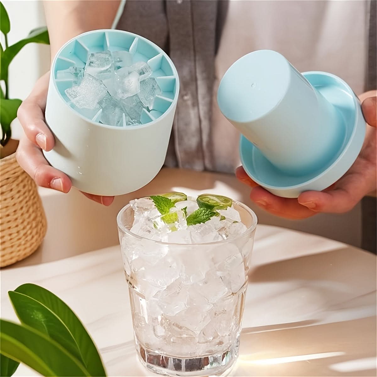 Silicone Ice Cube Mold Bucket for Easy Freezing