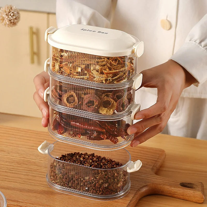 Spice Containers | Organize Quicker Than Ever | Stackable, Airtight, Transparent | SpiceNest