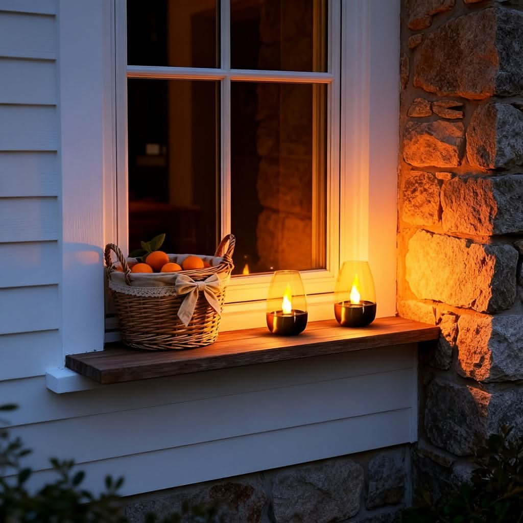 Solar LED Candle Light with Stainless Steel Design and Simulated Flame