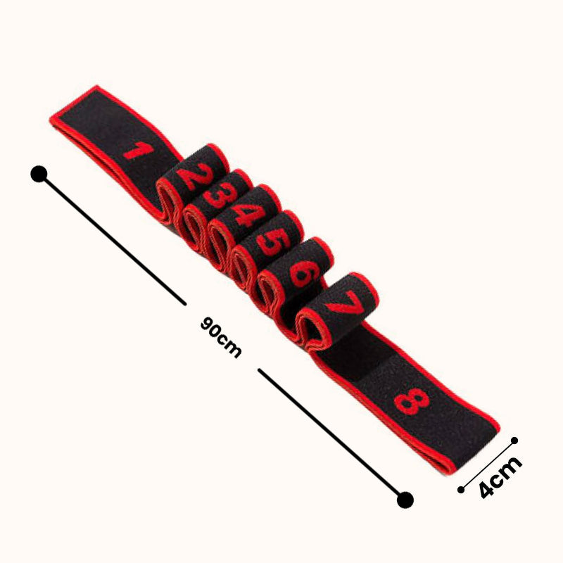 8-Segment Resistance Bands for Stretching, Yoga, and Strength Workouts