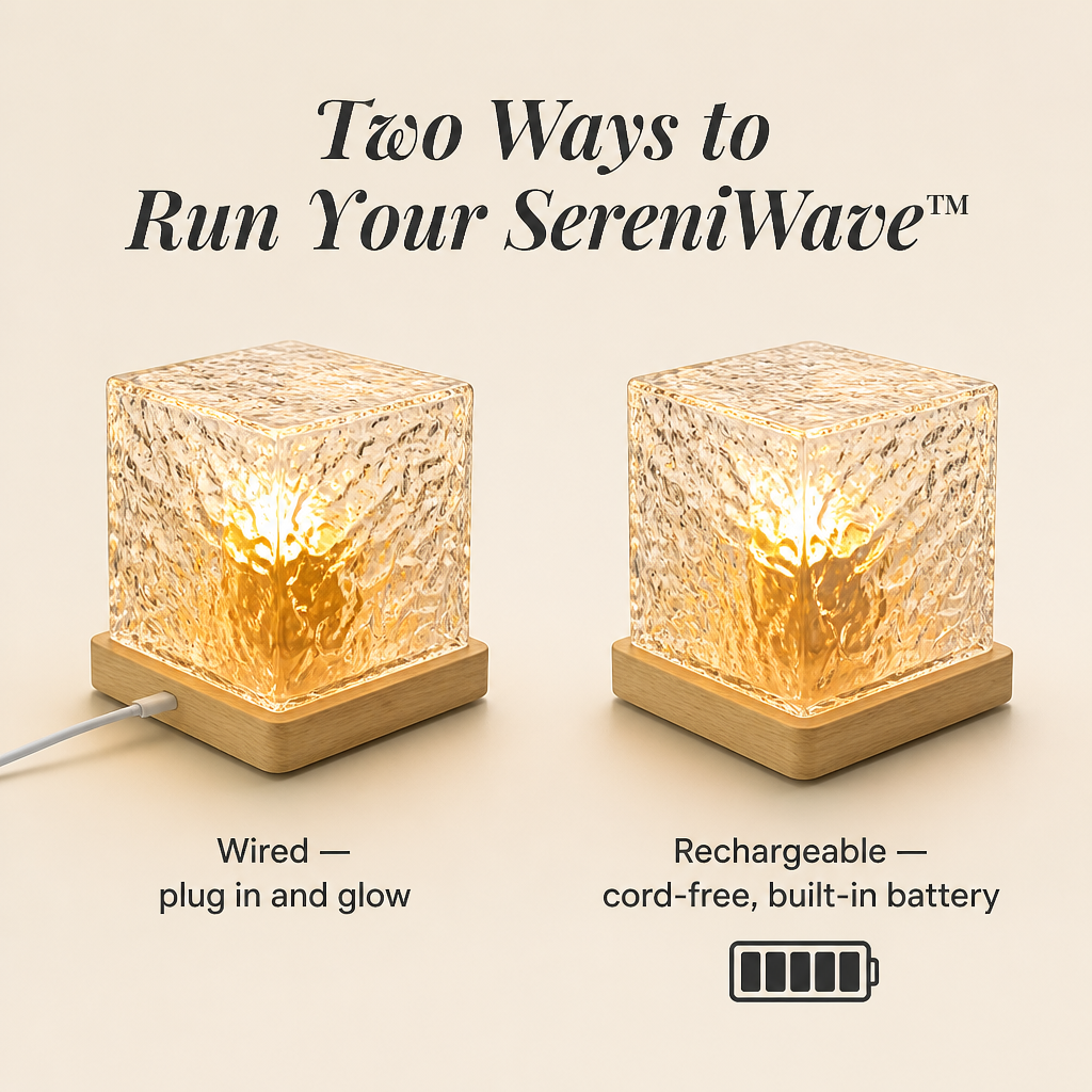 SereniWave™ — Envelop Your Space in Gentle, Rolling Water-Wave Light