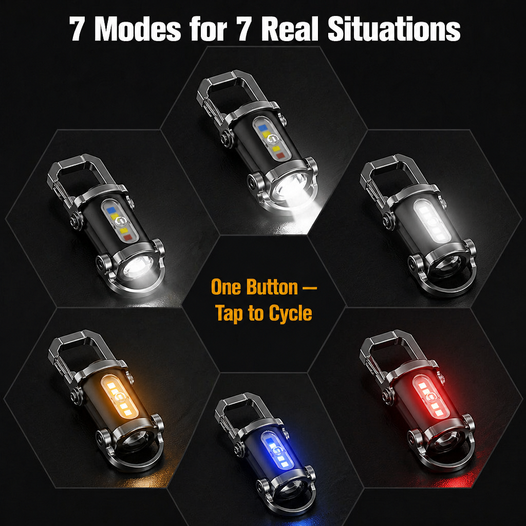 LumaVibe™ Keychain Flashlight — Keep 1,200 Lumens and Extra Phone Power Right on Your Keys