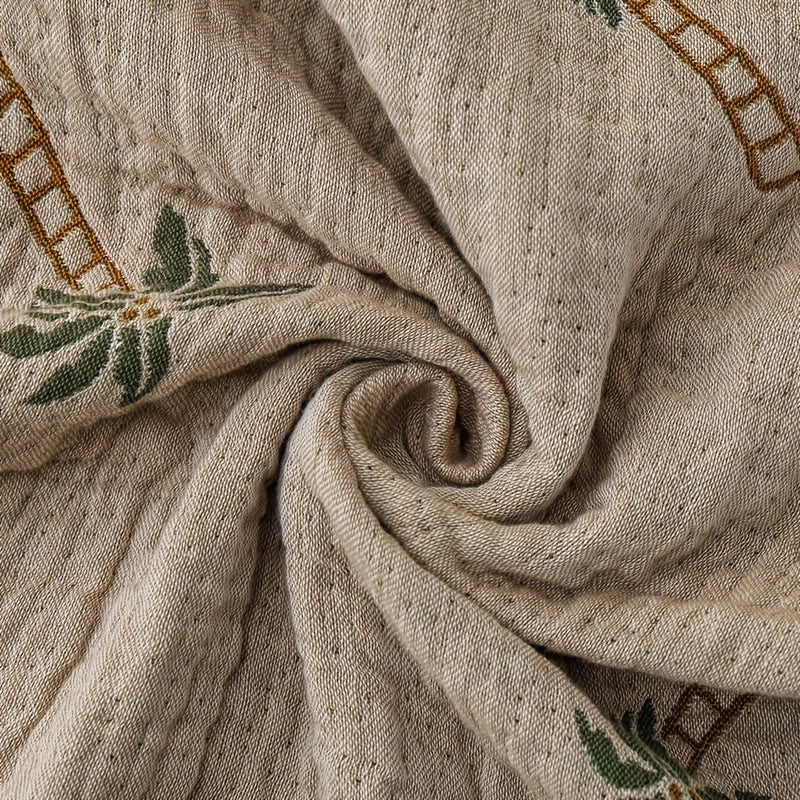 Breezy Palm Print Cotton Throw Blanket for Ultimate Relaxation