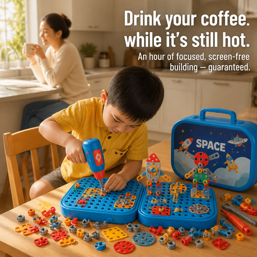 BrilliBuild™ — Give Your Kid a Real Drill and See Screen Time Vanish
