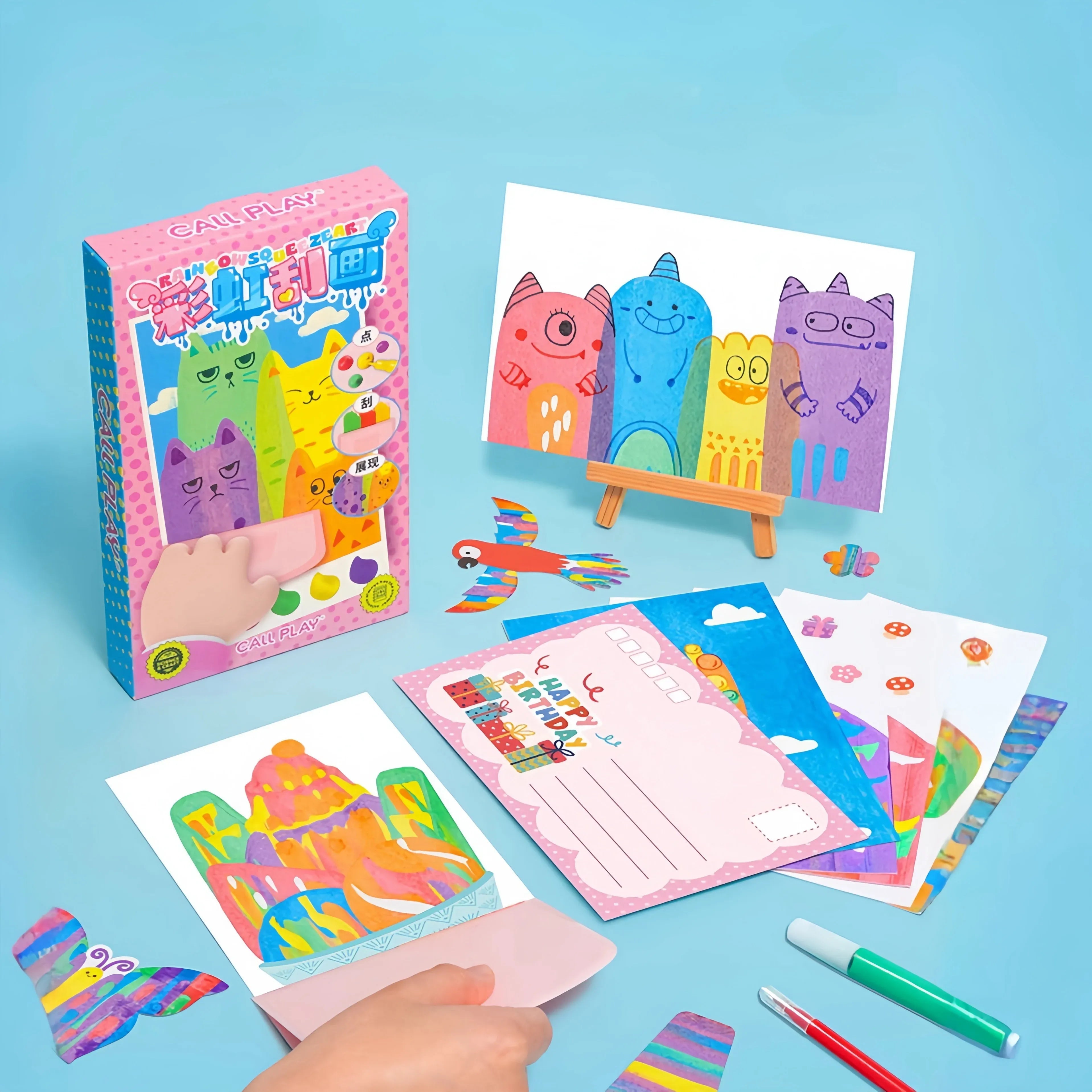 VividCanvas™ Squeegee Art Kit — Unlock Your Child’s Brilliance with Every Colorful Stroke