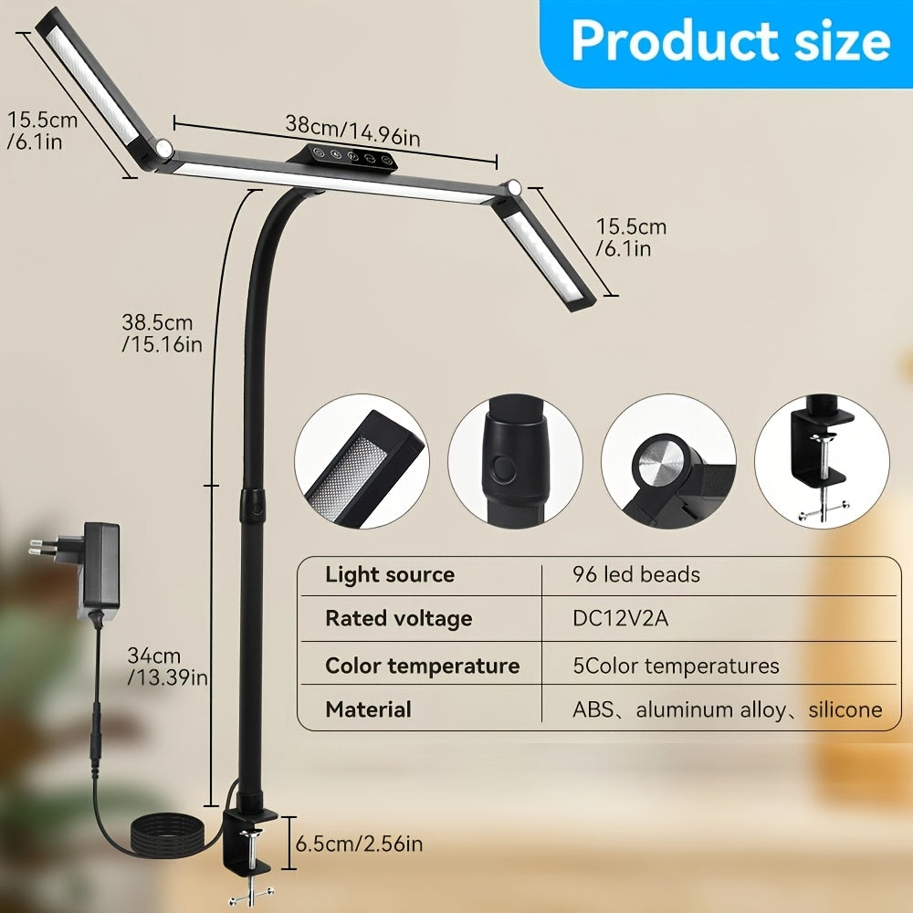 LuminBright 18W Adjustable LED Task Lamp for Optimal Lighting