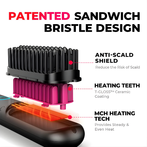 SilkSculpt™ Heat Brush — Transform Tangled, Frizzy Hair into Silky Smooth Confidence Instantly