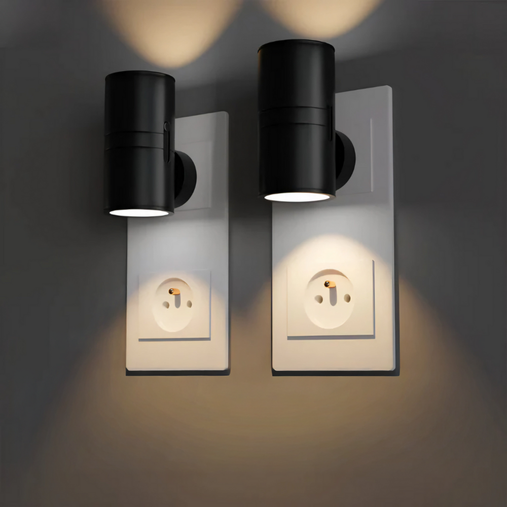 Adjustable LED Night Lamp Plug-in with Rotary Dial – Gentle White Light