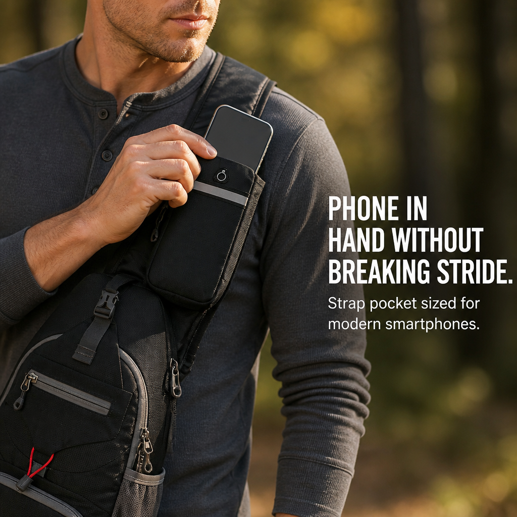 SmartPack™ — Hold Your Phone, Wallet & Water Bottle Minus the Backpack Bulk