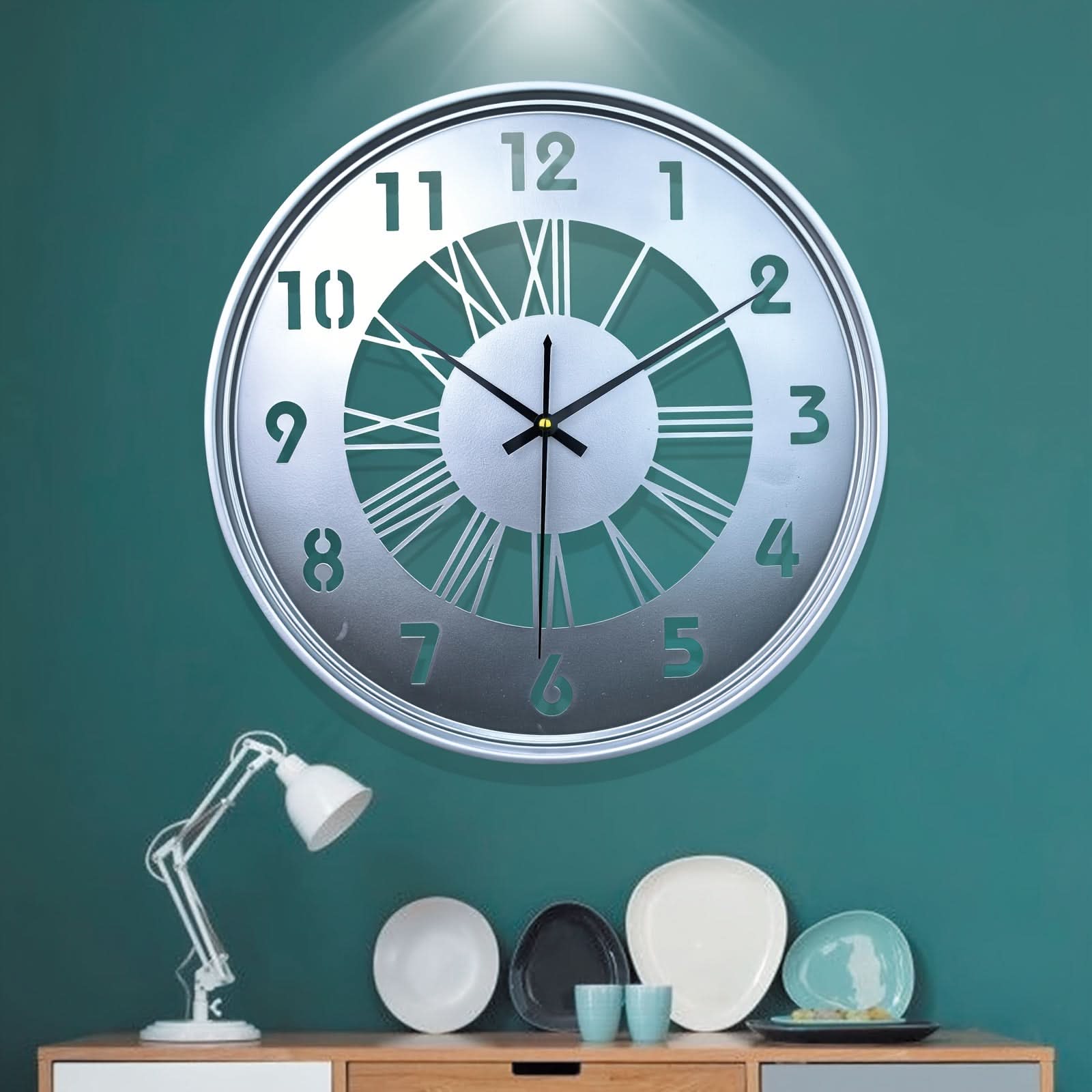 Round Wall Clock in Iron with Silent Mechanism
